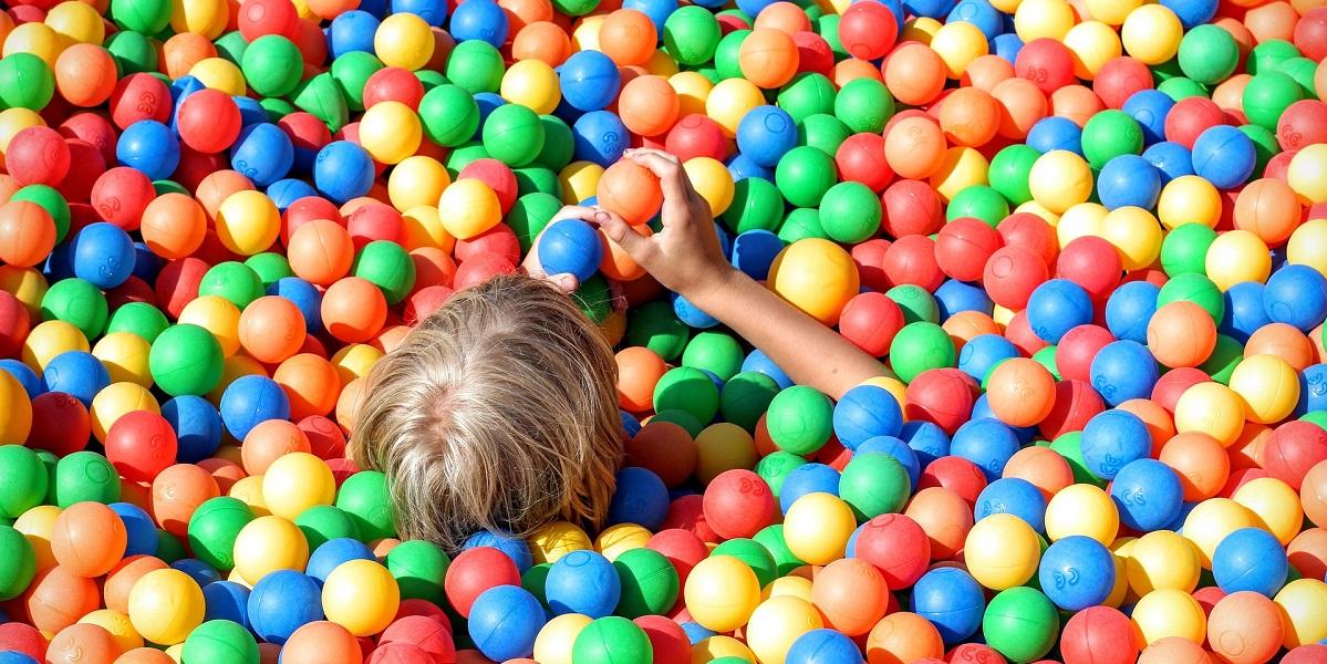 Child in ball pit