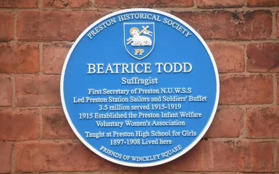 Beatrice Todd Plaque on Starkie Street