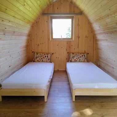 Camping pod interior