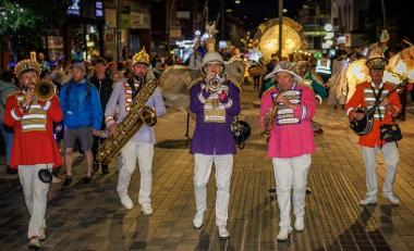 Brass band playing at the Torchlight Procession 