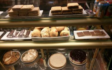 A selection of baked cakes and sweet treats from Raffles Coffee House