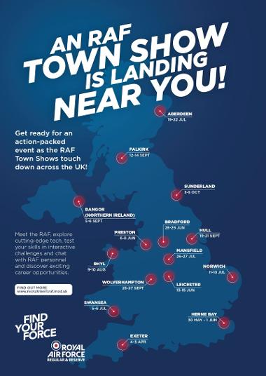 RAF Town Show map