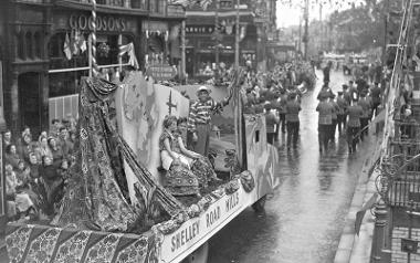 Shelley Road Mills float in 1952 Preston Guild procession.