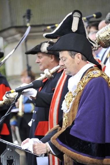 2012 Guild Mayor, Carl Crompton, giving a speech.