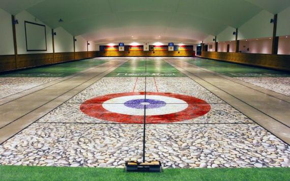 Curling arena in Flower Bowl Entertainment Centre.