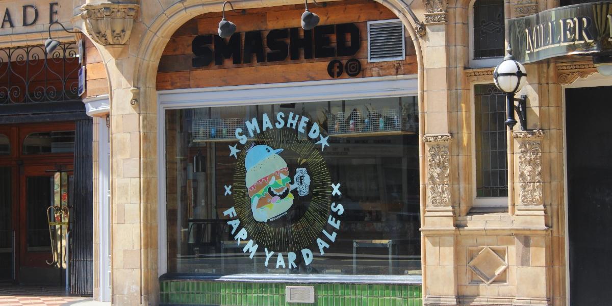 Main image: Outside Smashed in Miller Arcade, Preston. Outside Smashed in Miller Arcade, Preston.