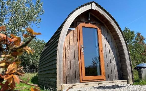 Bowland Wild Boar Park wooden camping pod.