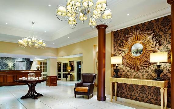 Reception area at the Preston Marriott Hotel.