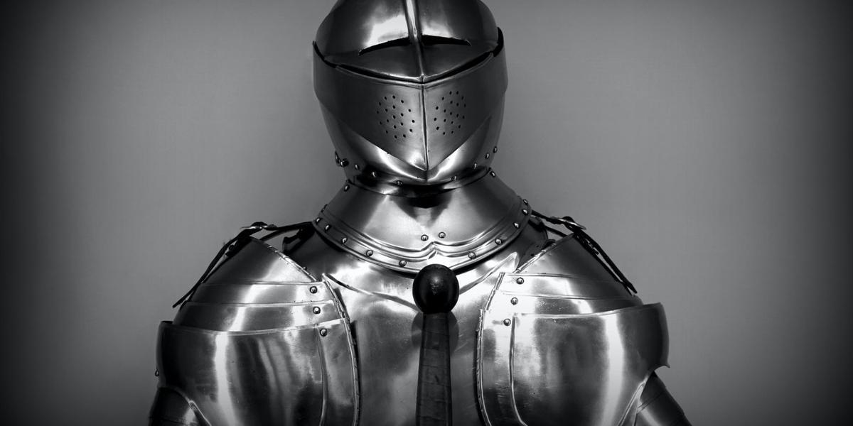Main image Ormgard Larp Knight stood against blank background.